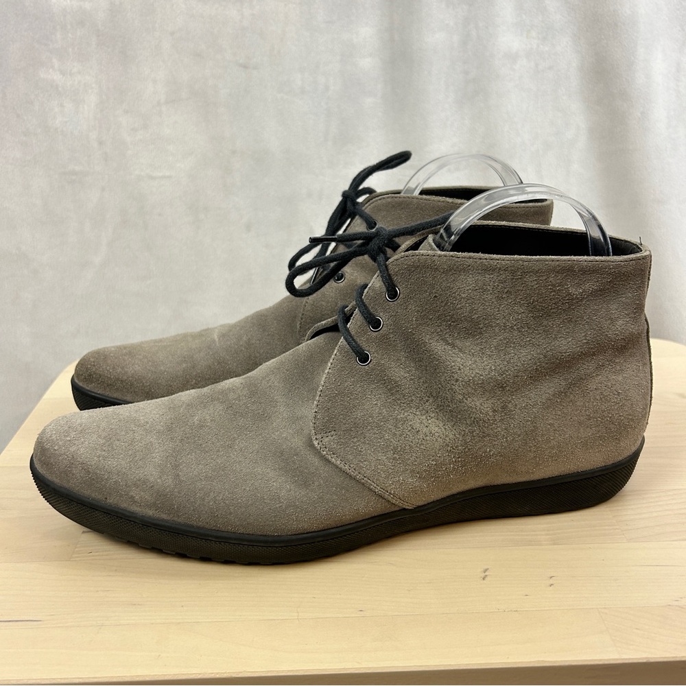 DAVIDS Grey Suede Lace Up Ankle Boot Men's Size 41.5 Classic Timeless Fall